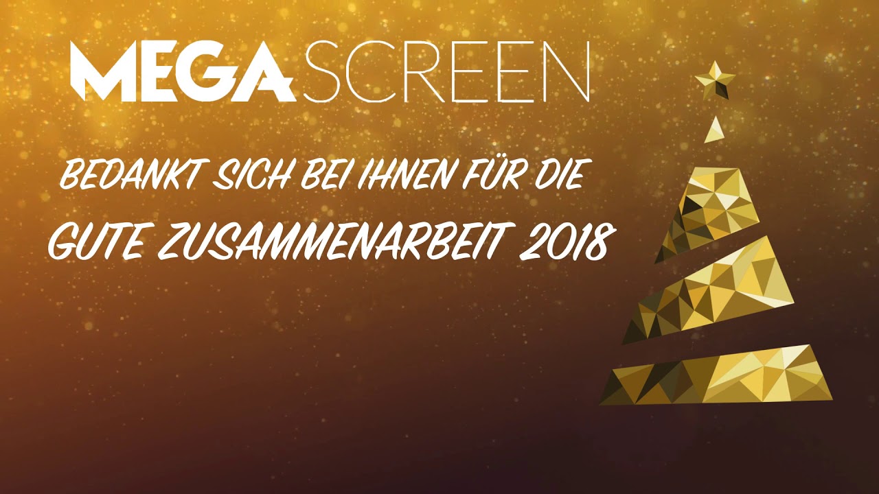 Mega Screen - Weihnachtsgr&uuml;&szlig;e (Digitale Au&szlig;enwerbung, Videowall, LED Screen)
