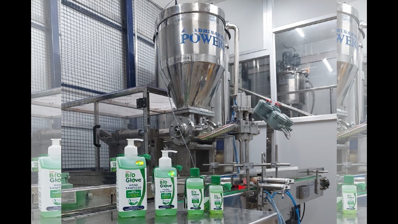 Hand Sanitizer Filling Machine ADHISAKTHI Hand Wash Liquid Filling Machine.