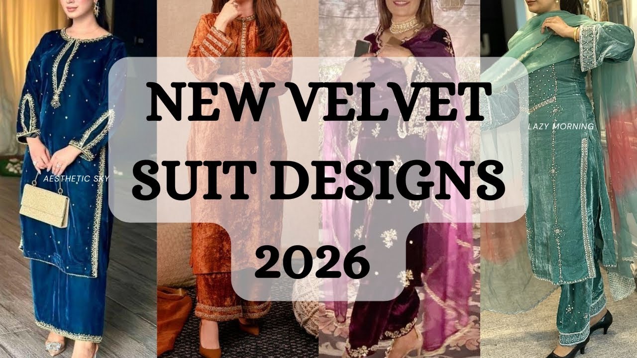 New velvet dress design 2026 2025 || punjabi velvet suit designs 2026 2025 #trending #velvet 