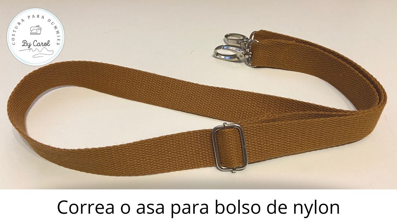 Tutorial: ¿Cómo hacer una correa o asa para bolso con cinta de nylon o algodón?