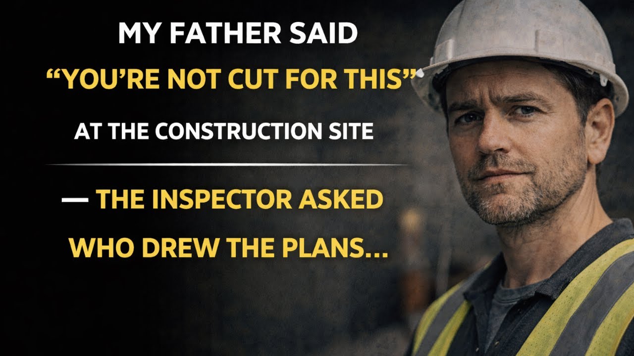 My Father Said “You’re Not Cut For This” At The Construction Site — The Inspector Asked Who Drew The