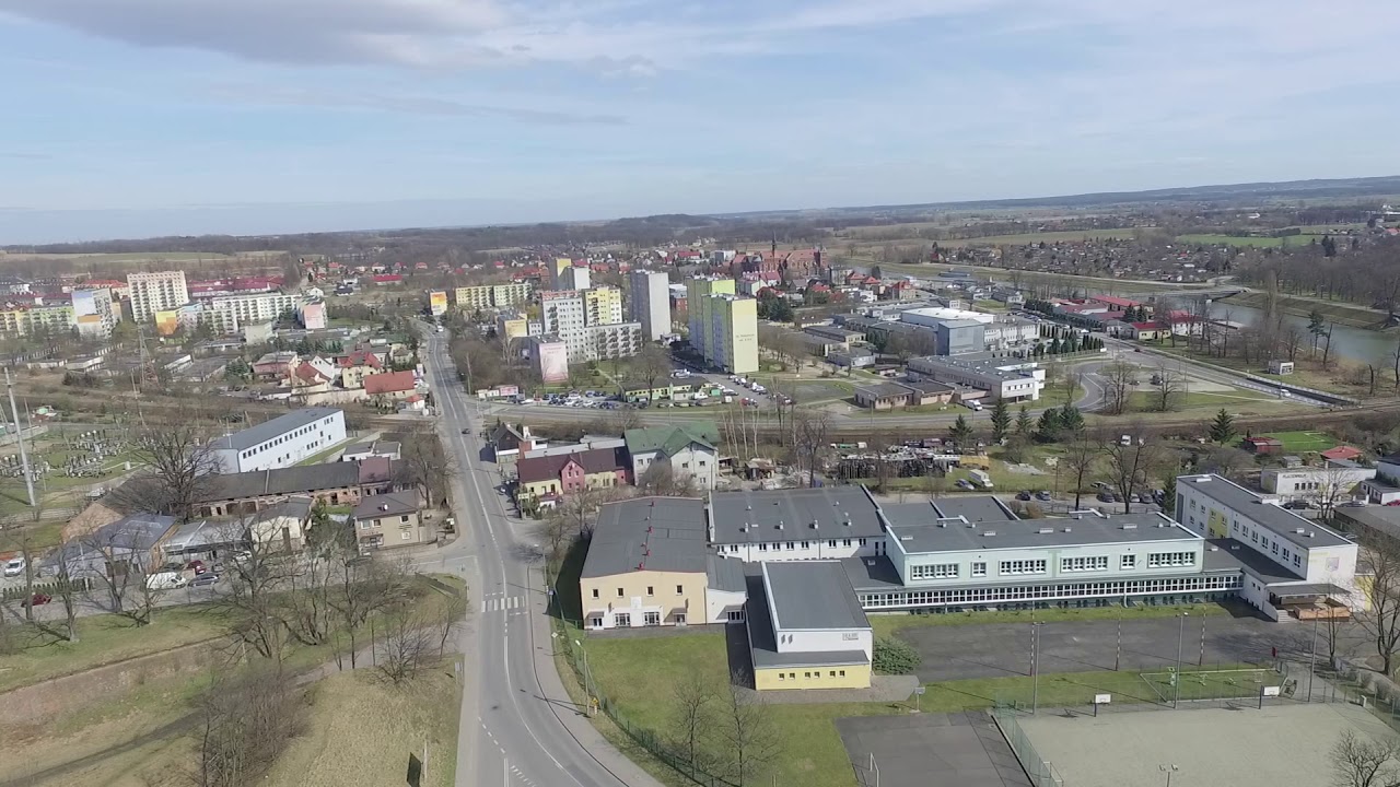 Nysa z drona 2018r., okolice ul. Słowiańskiej.