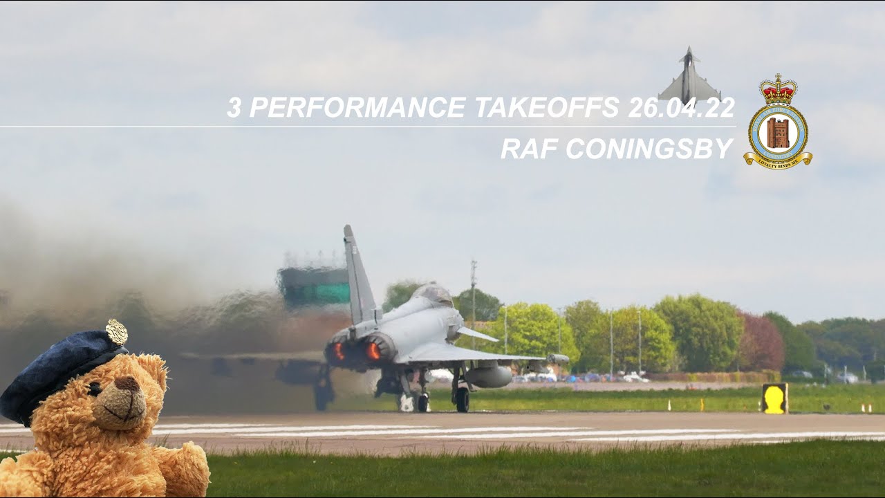 BEST 3 EUROFIGHTER TYPHOON Performance Takeoffs | UnrestricTED Climbs | RAF CONINGSBY 26.04.22