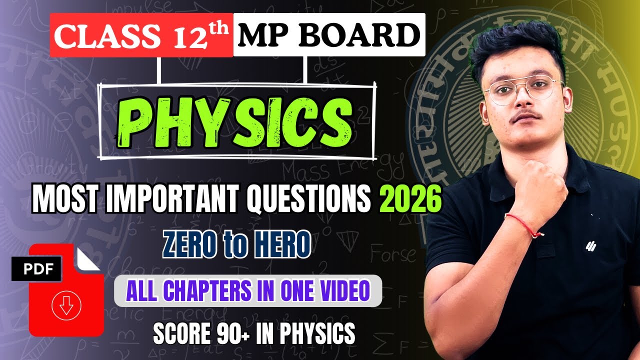 MP Board class 12th 2026 PHYSICS important questions 2025-26 🎯/ All chapters in one video 🤩