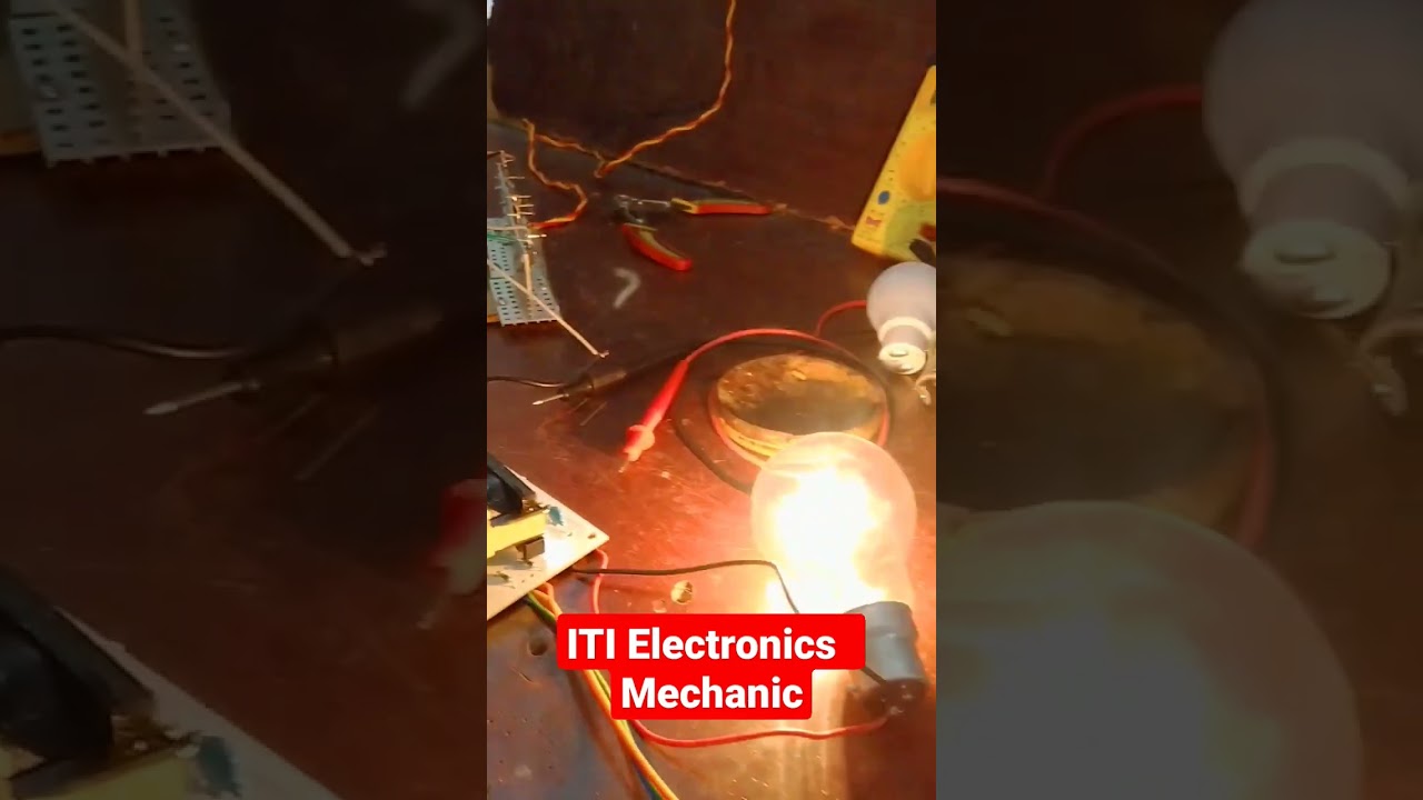 ITI Electronic mechanic Practical #electronics #iti #technology #inverter #electrician