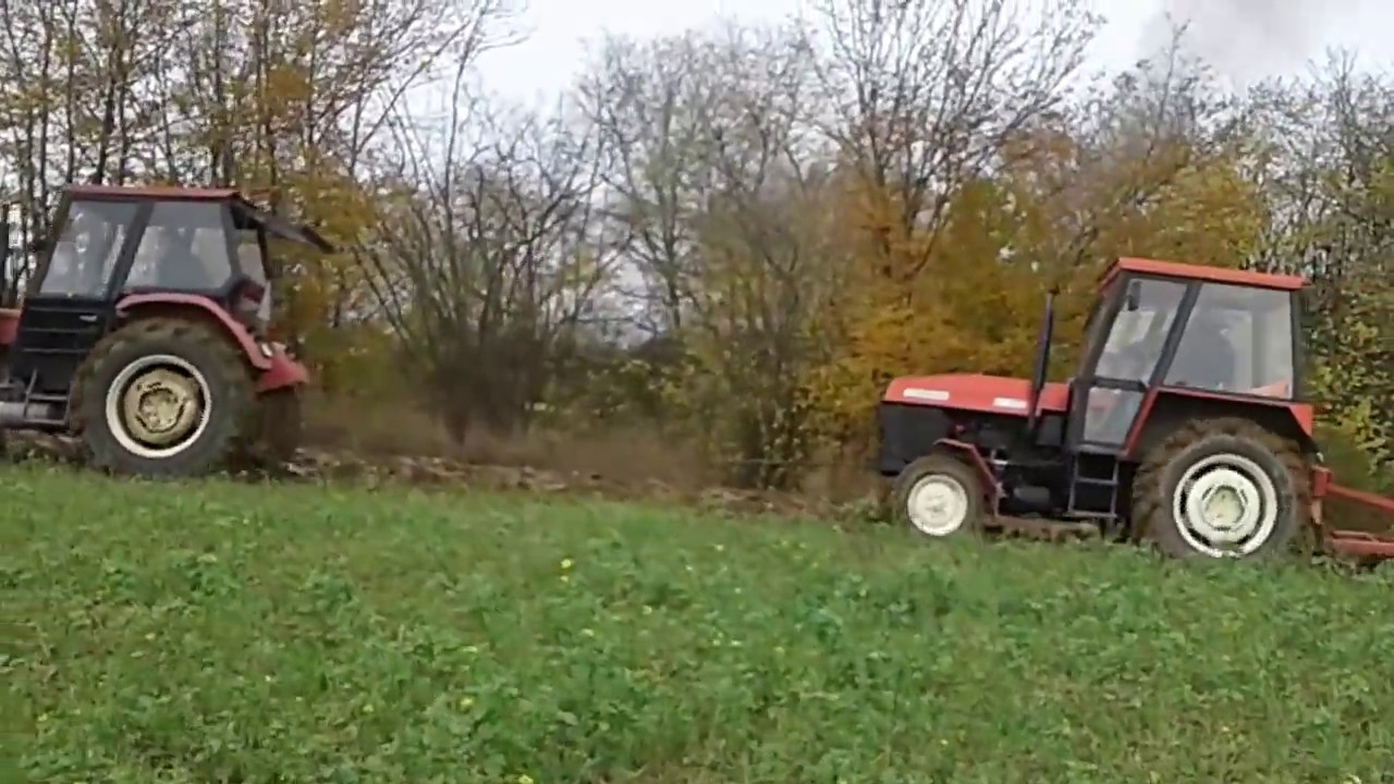 Ciężka orka na górze ursus c-360 i ursus c-362 + pług rabewerk