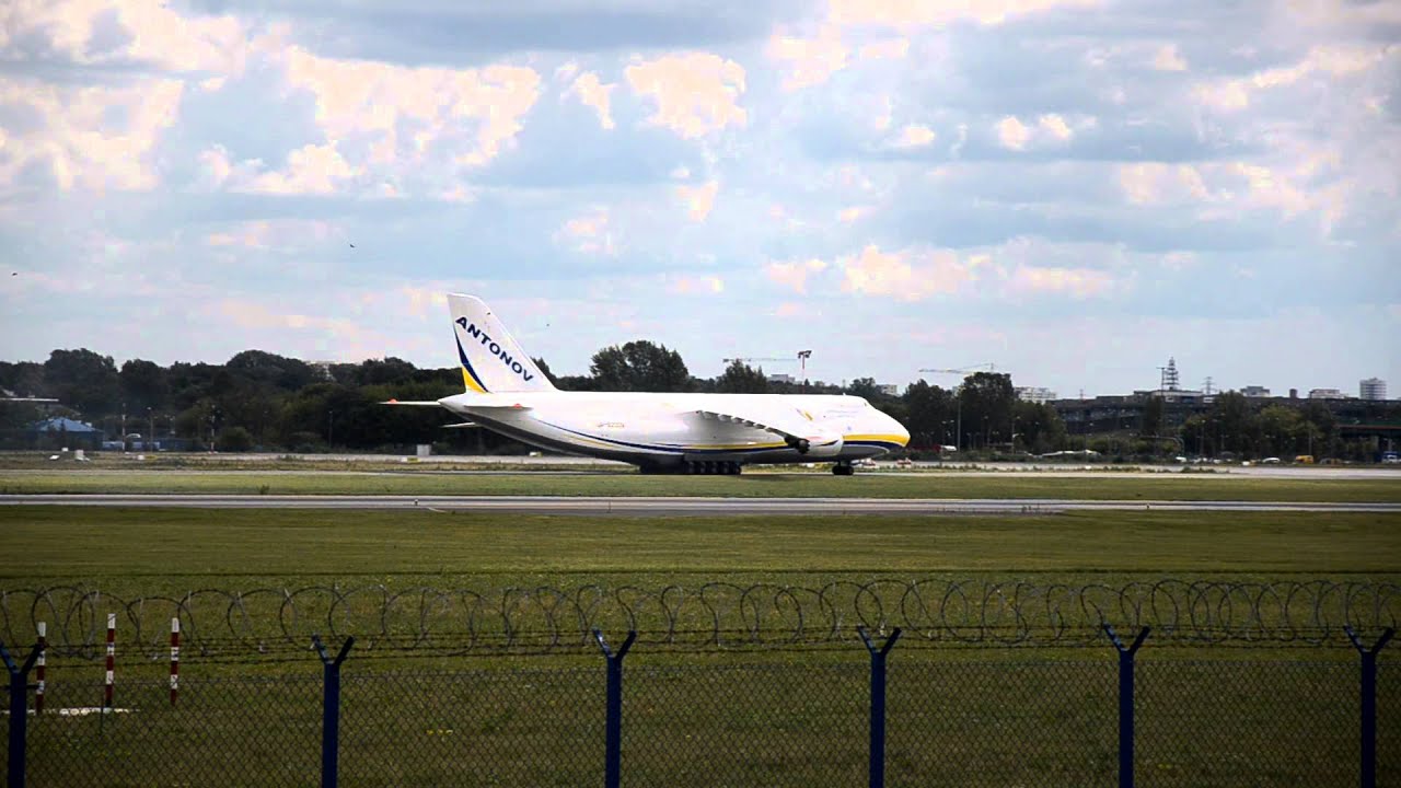 BEAUTIFUL AN124 Ruslan, UR-82009, Antonov Design Bureau, Arrival at Warsaw Chopin Airport