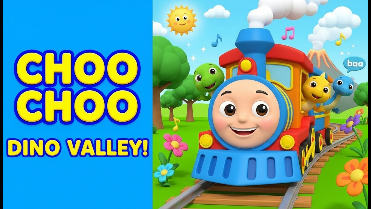 Choo Choo Train to Dino Valley 🦖🚂 | Dinosaur Song for Kids | Roar & Learn Nursery Rhyme