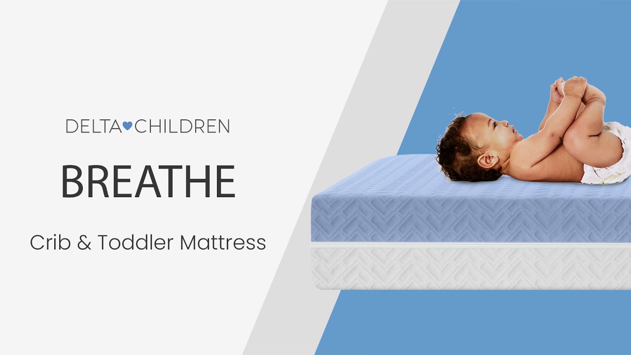 Breathe Mattress - Breathable Baby Crib and Toddler Mattress with Cloud Core (by Delta Children)