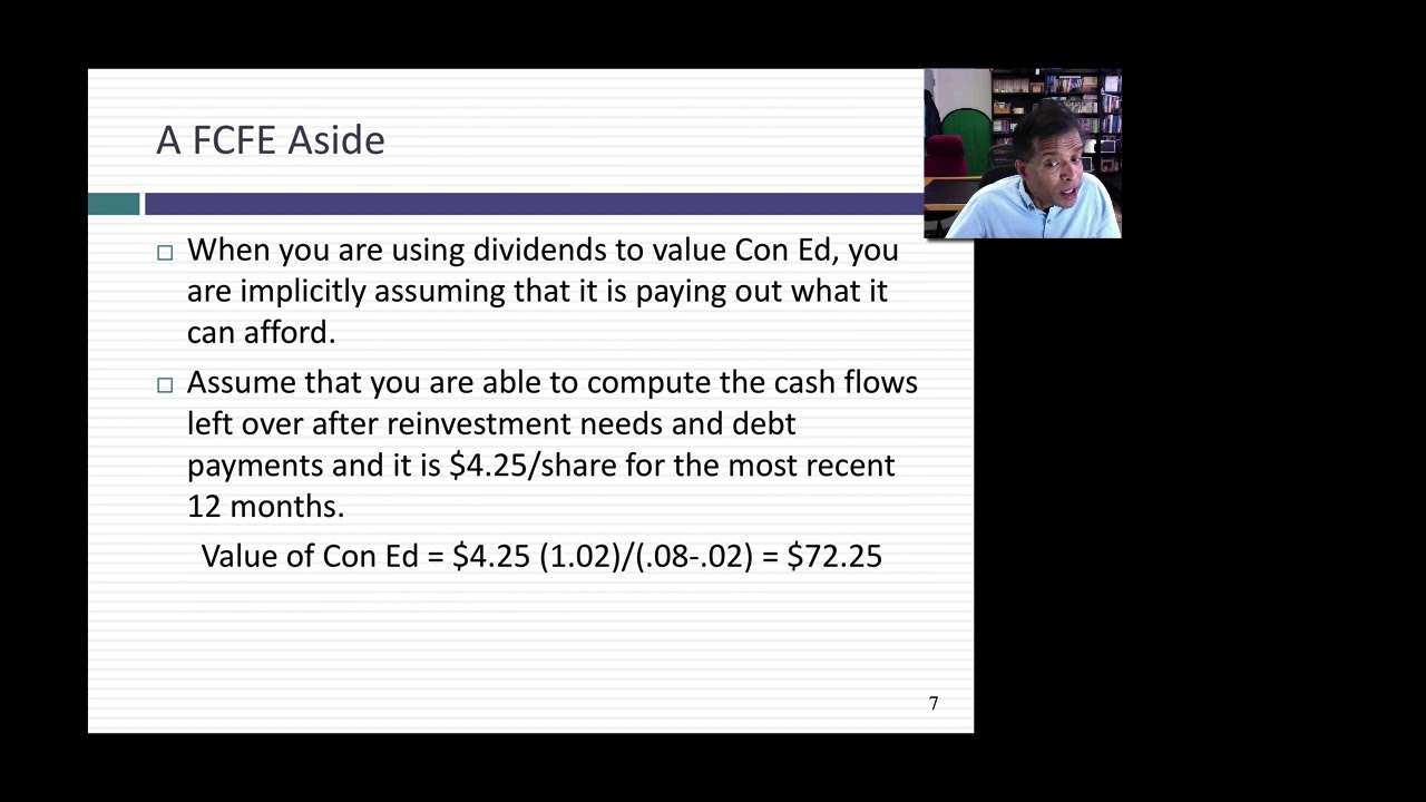 Session 8:  Introduction to Equity Valuation