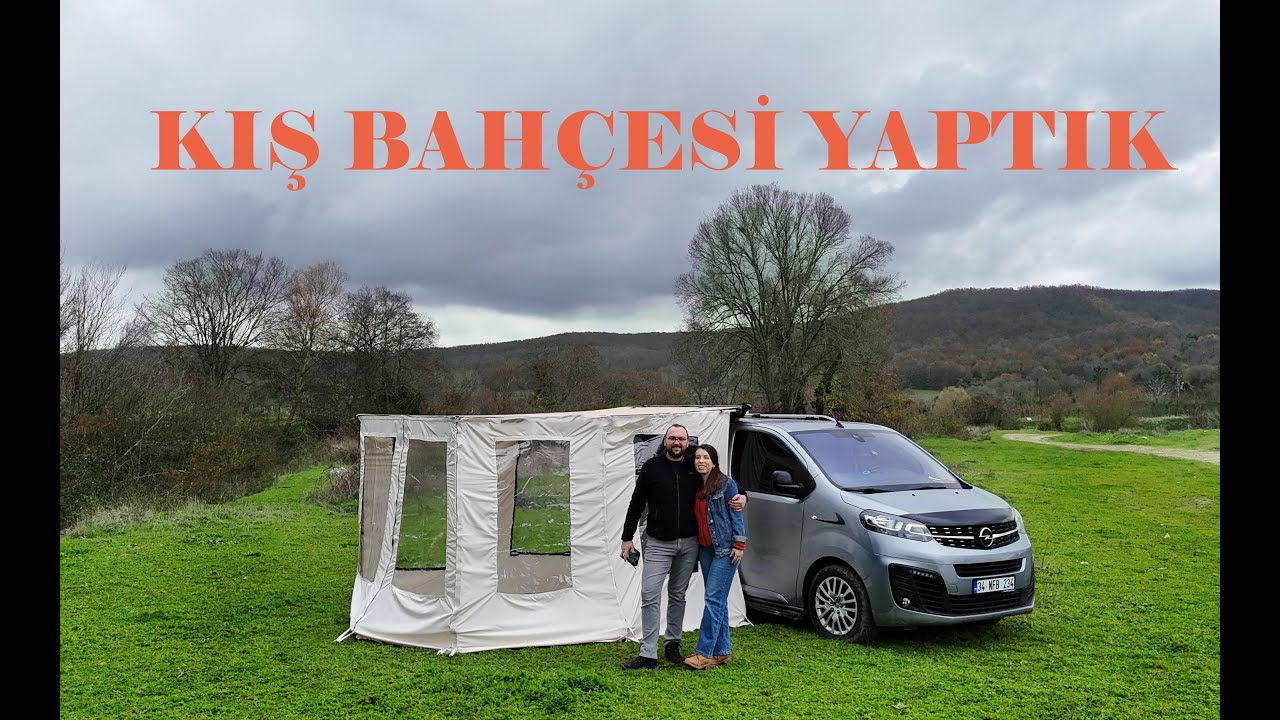 KARAVANA KIŞ BAHÇESİ YAPTIK