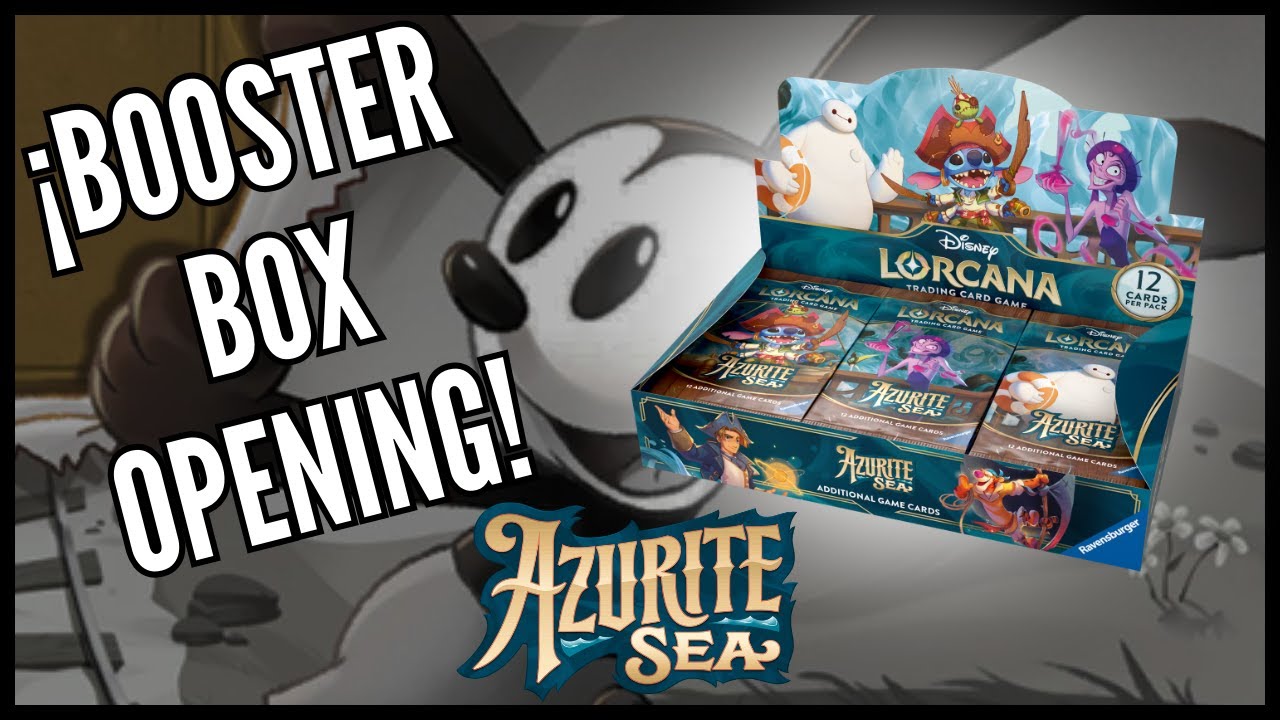 🔥 Tremenda apertura AZURITE SEA BOOSTER BOX opening 🔥 - Lorcana en Español