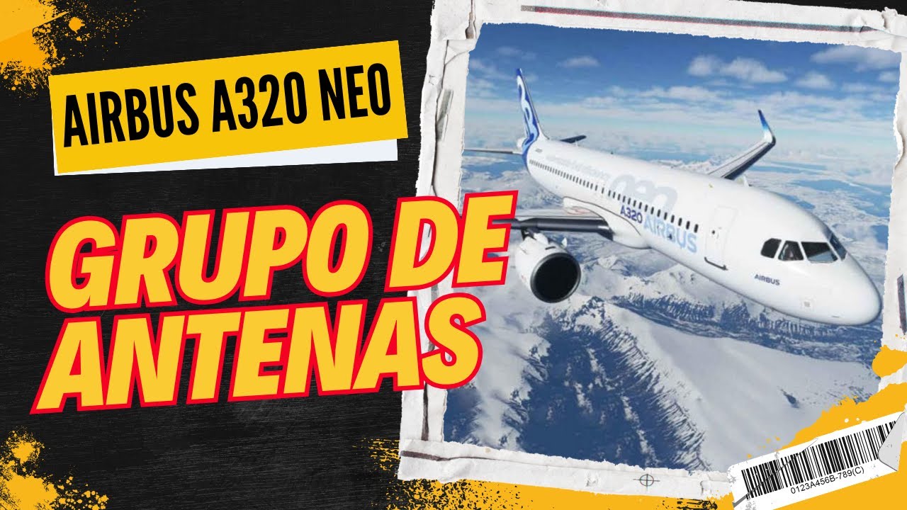 Grupo de antenas de un Airbus A320 NEO