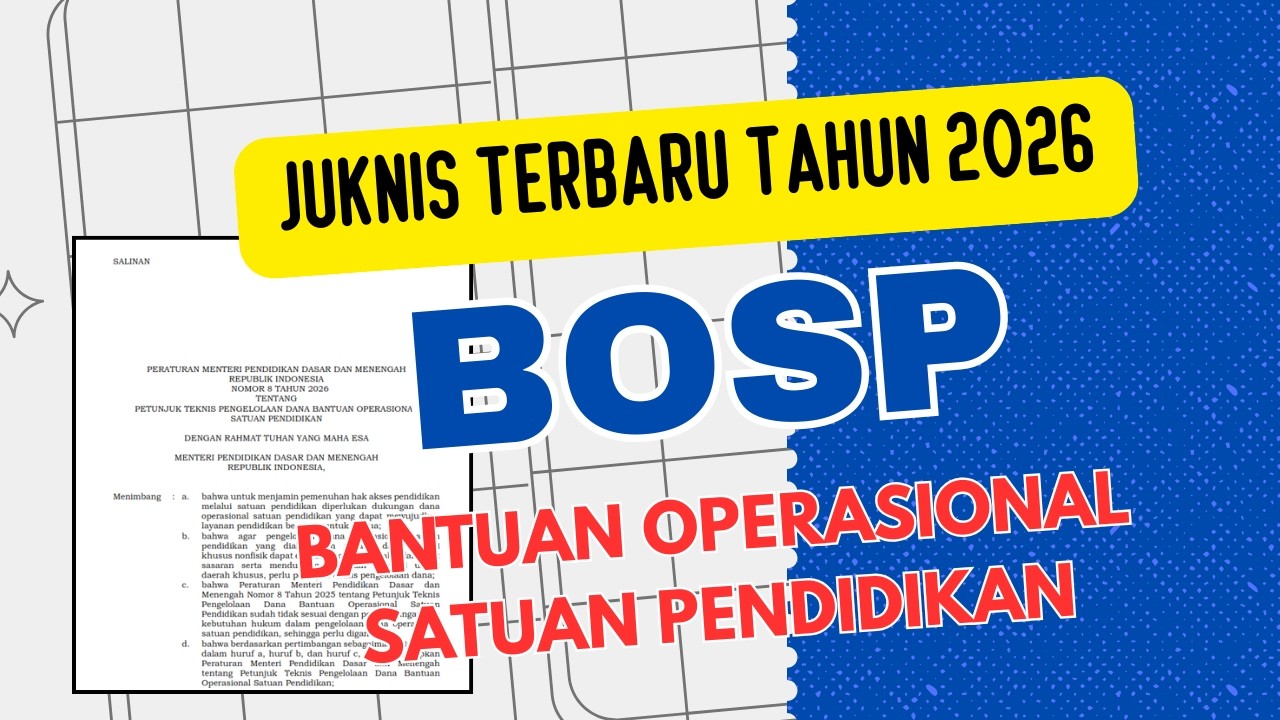 Juknis Pengelolaan Dana BOSP Tahun 2026