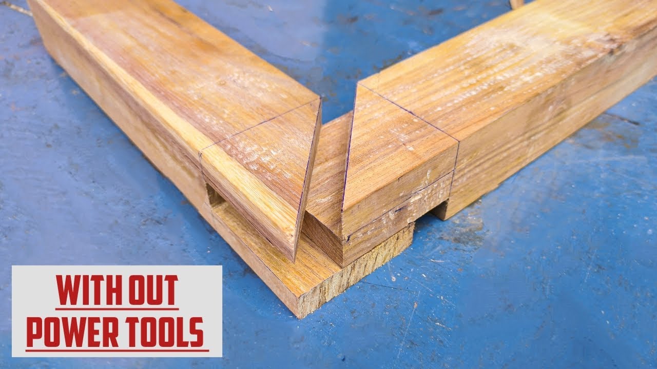 wooden L  joinery by hand | using only hand tools