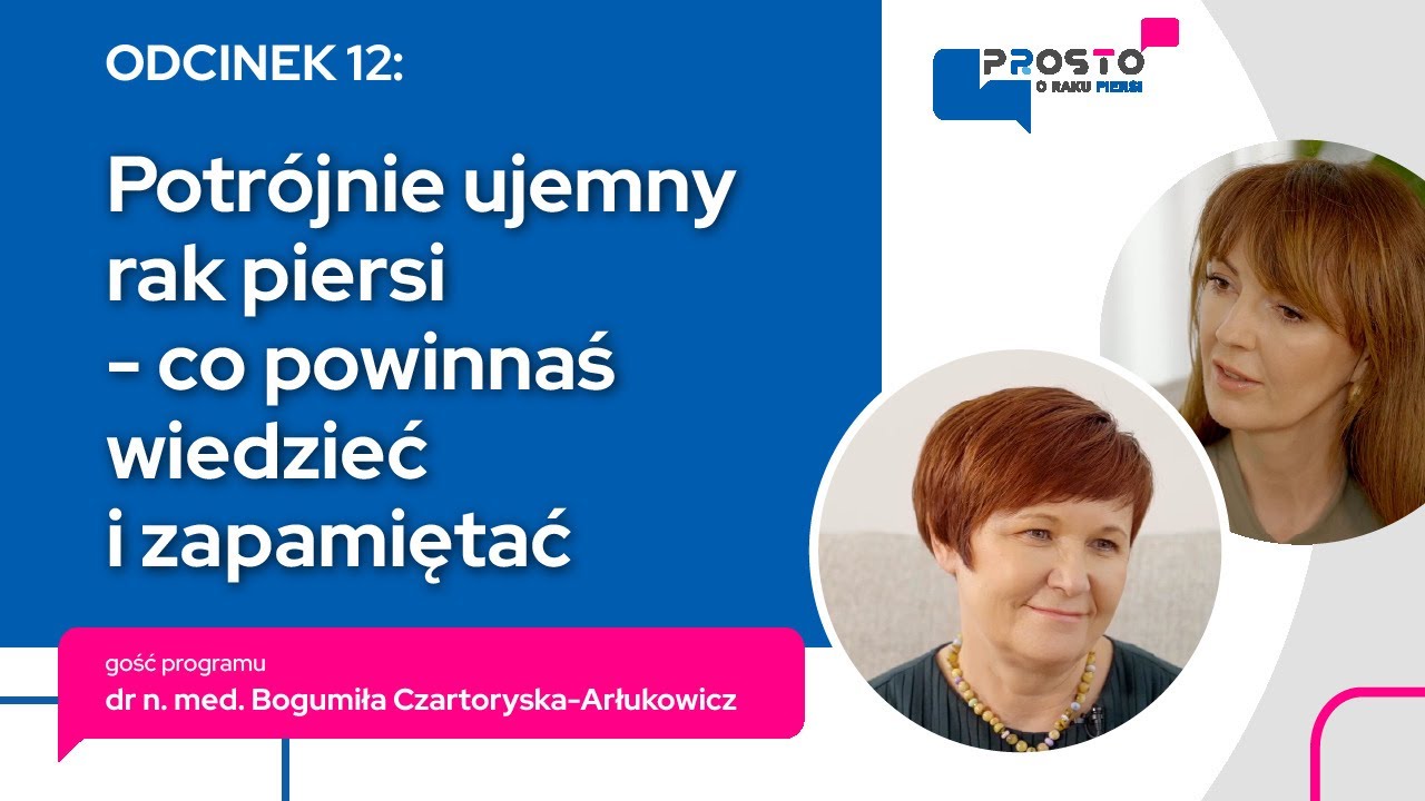 Odcinek 12: &bdquo;Potr&oacute;jnie ujemny rak piersi - co powinnaś wiedzieć i zapamiętać&rdquo;