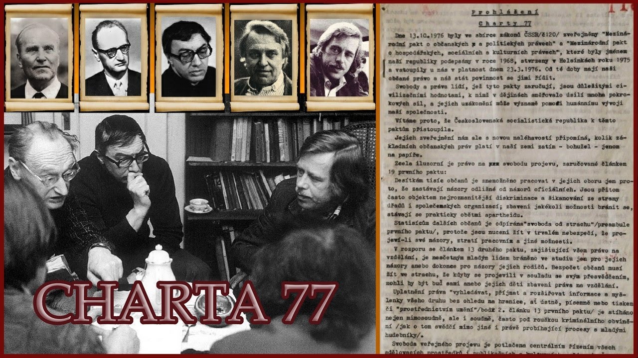 MODERNÍ DĚJINY: CHARTA 77 - autoři, signatáři, mluvčí, text / komunistický režim ČSSR / ANTICHARTA