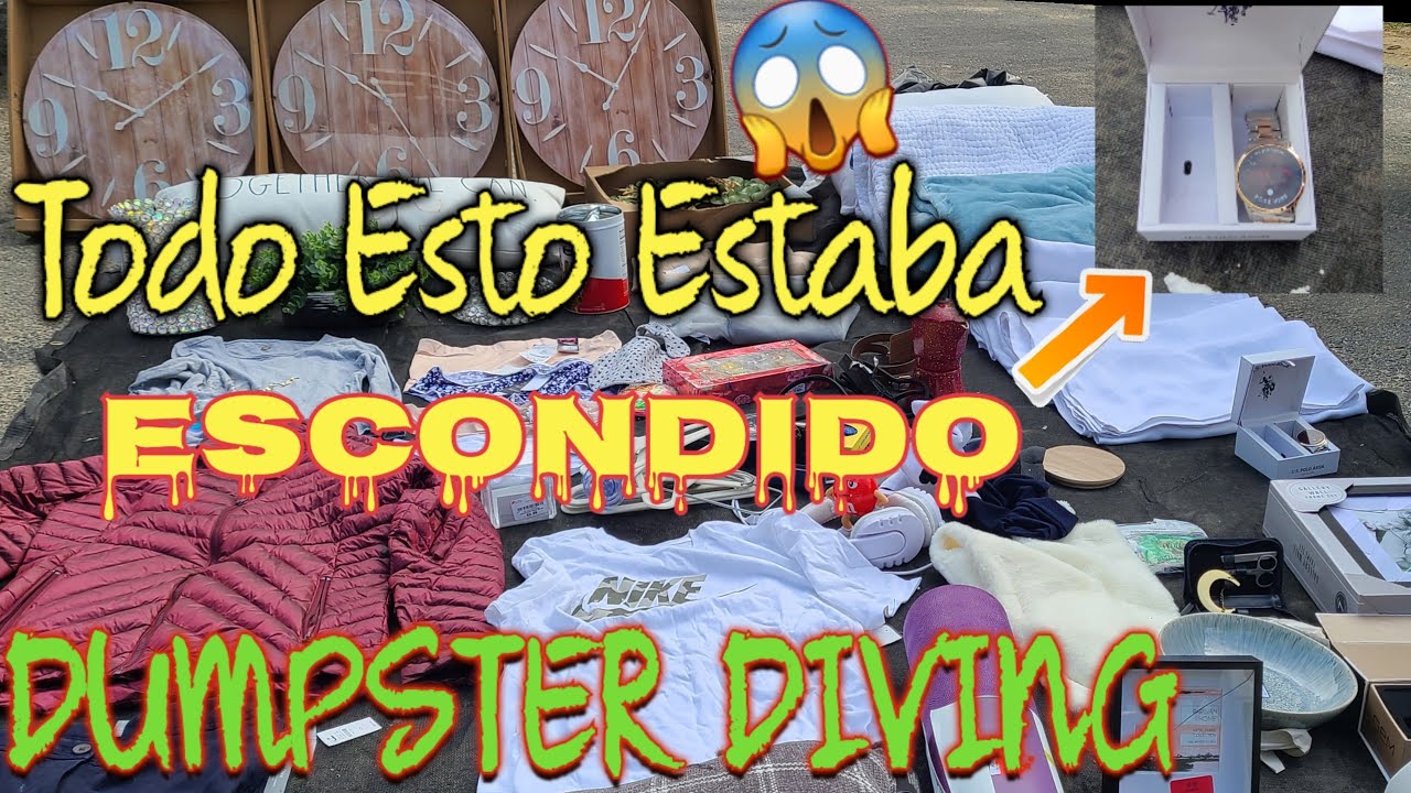 ♻️Tienda ESCONDIO  Muchas Cosas Y MIRA LO QUE ENCONTRAMOS😱!WOW!/Dumpster Diving/Lo Que Tiran en USA