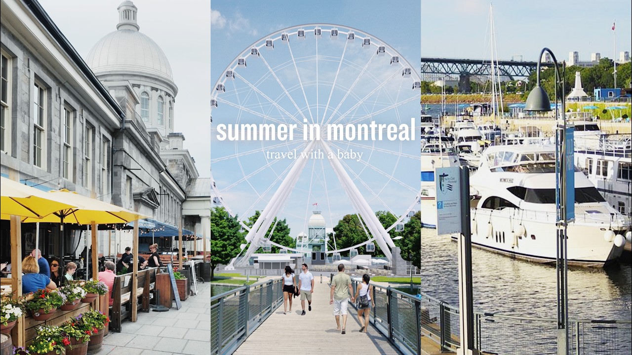 Summer vacation in Montreal with a baby,  brunch, restaurants, cafes | Relaxing travel vlog