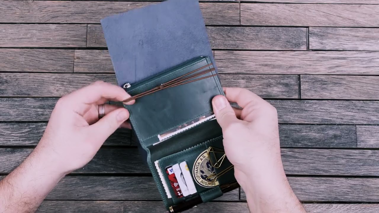 Galen Leather Passport Size Wallet Insert for Travelers Notebook