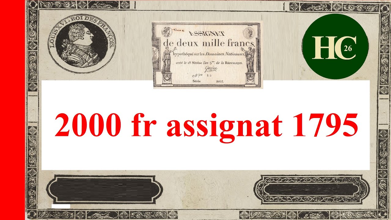 RARE assignat 2000 francs &ndash; Paper money of French revolution 1795 to collect &ndash; NEW on YouTubeChannel