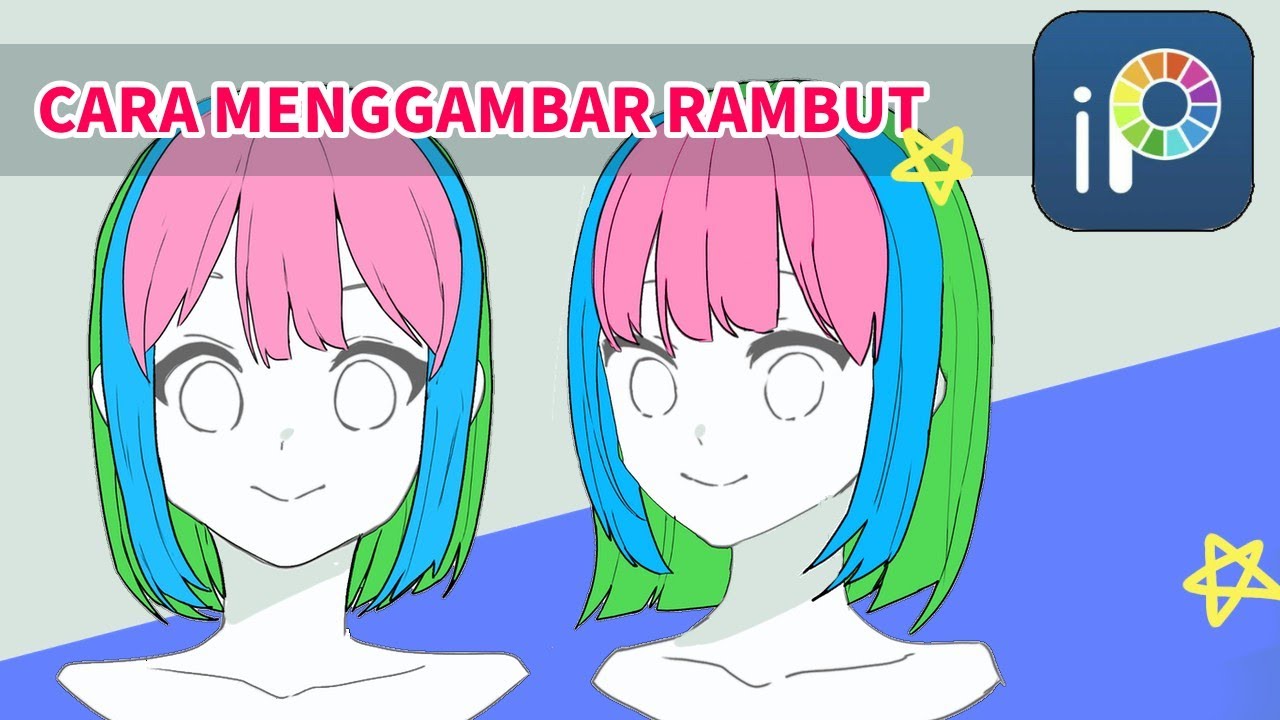 Tutorial Cara Menggambar Rambut Ala Anime Dan Manga di Ibis Paint X