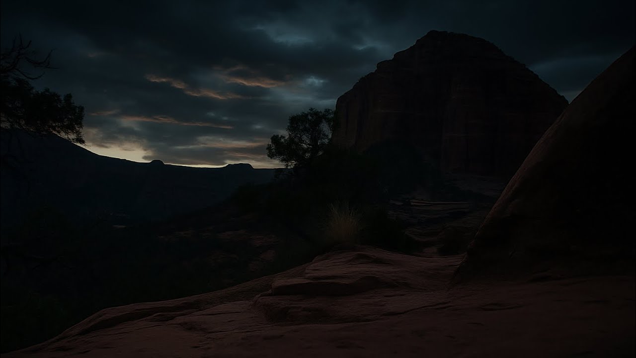 Relaxing Wind Sounds in the Desert Mountains 🌬️ 8 Hours Sleep & Focus