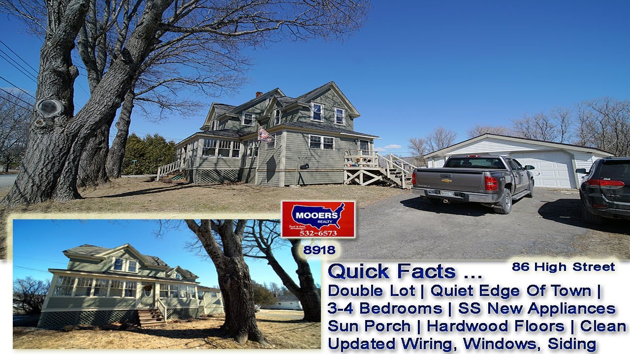 Real Estate In Maine Video | Home For Sale 86 High ST Houlton ME MOOERS REALTY #8918