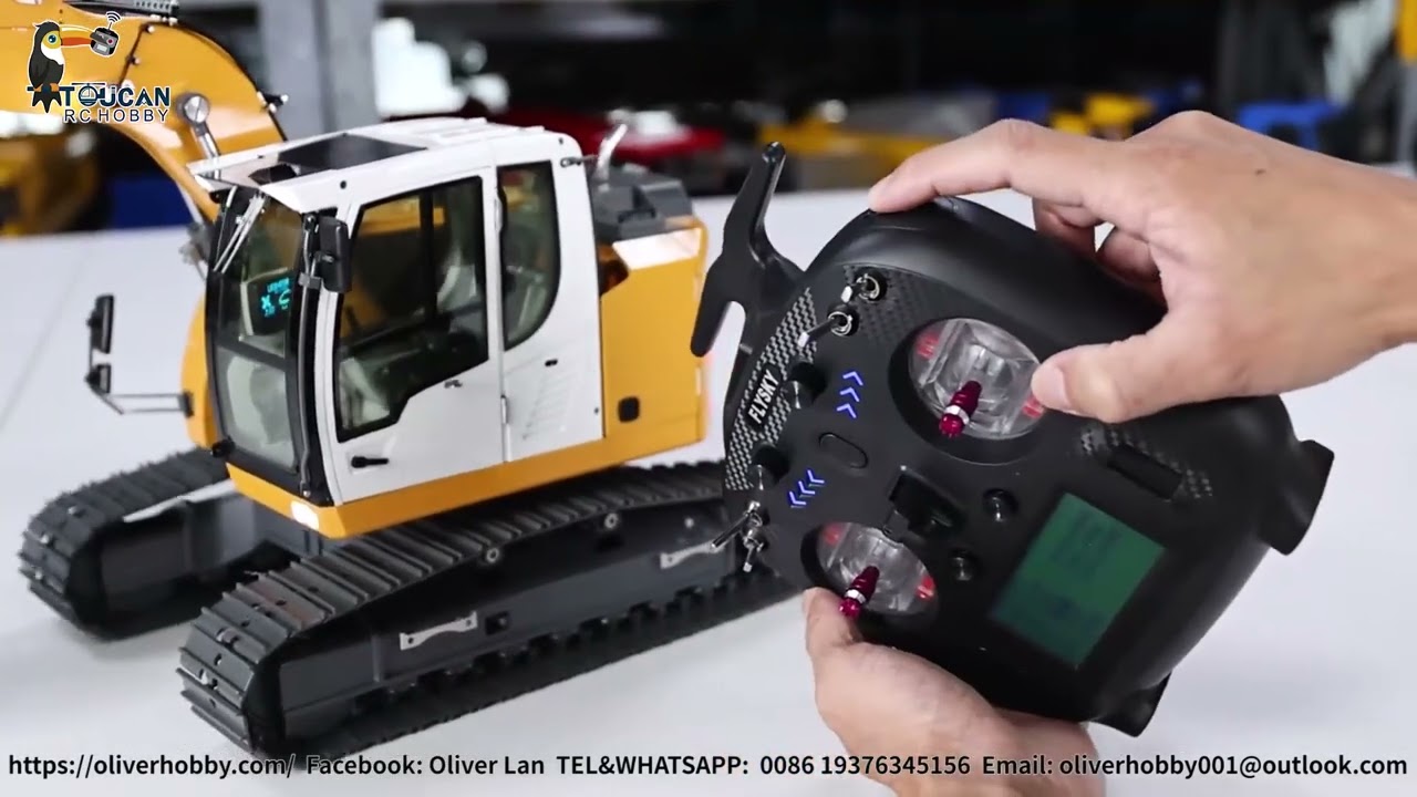 How to operate JDM208 RCliebherr 920 pro version excavator, add fan &sound system,st8 radio settings