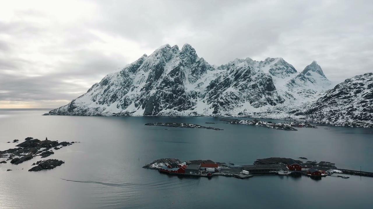🌤️ Frozen Peaks & Arctic Seas ❄️🏔️ | Aerial Winter Landscapes with Ambient Piano & Smooth Jazz