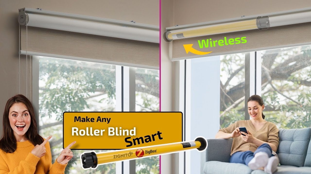Smart Zigbee Blind Motor &ndash; Alexa & Google Home | Zignito Roller Blinds
