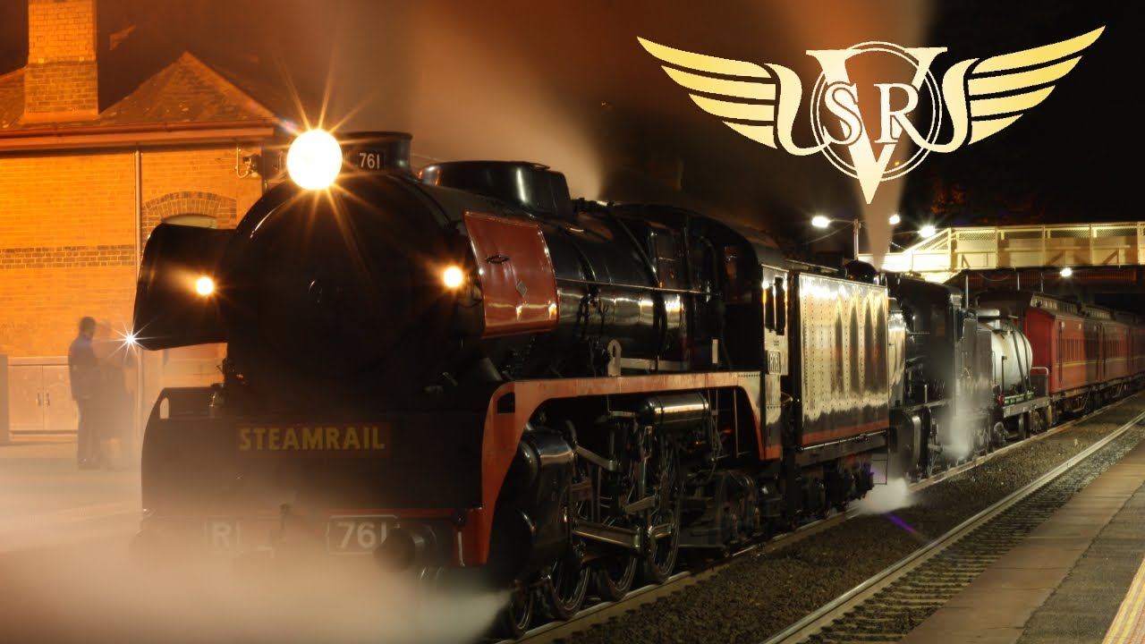 Australian Steam Trains At Night - R761, K153 To Echuca