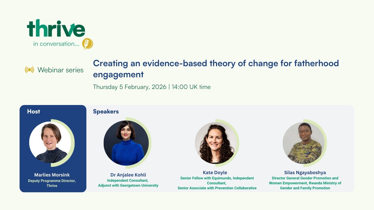 Thrive in Conversation: Creating an evidence-based theory of change for fatherhood engagement