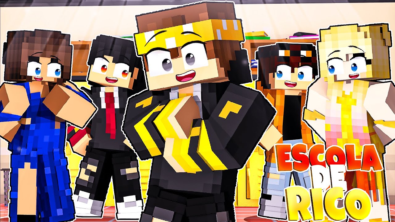Minecraft: ESCOLA DE RICO - FILME COMPLETO ‹ Alex ›
