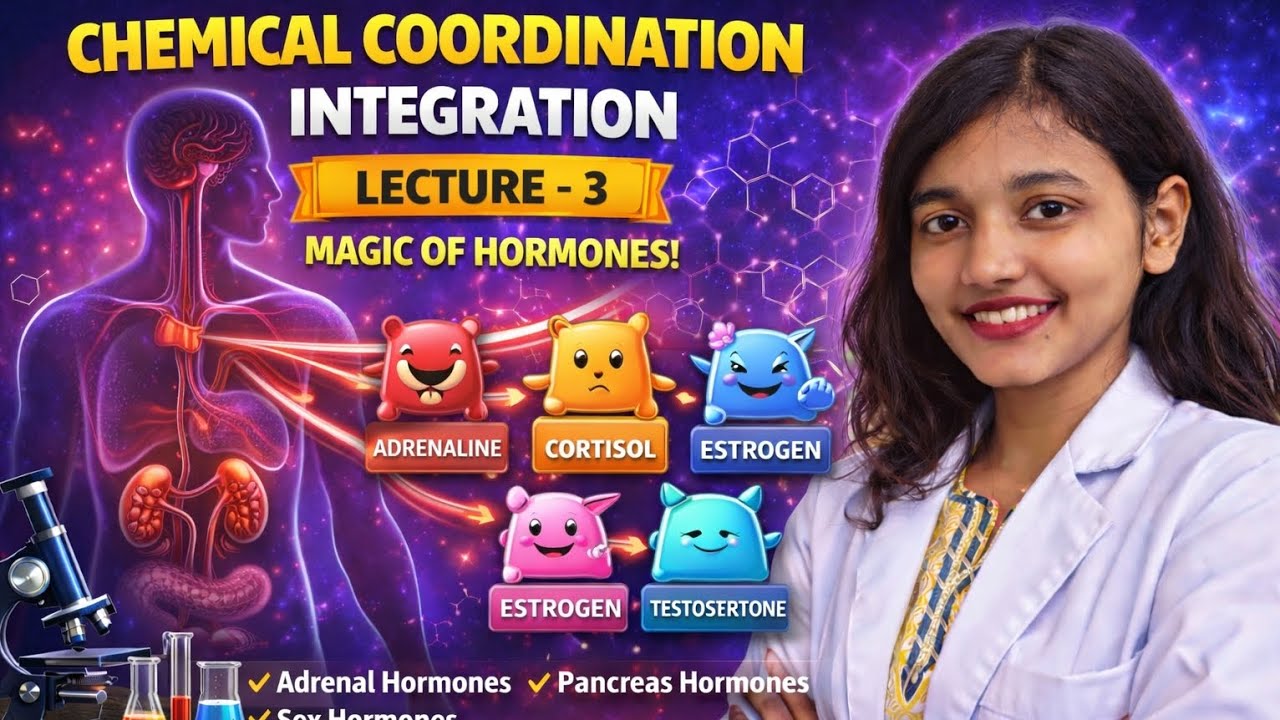 CHEMICAL COORDINATION & INTEGRATION LECTURE -3 by Dr AnanyaPT for the prep of NEET CUET ICAR NEST 