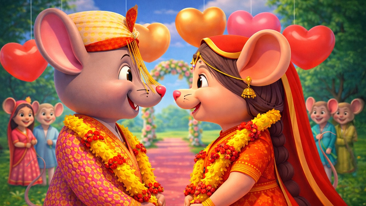 चूहे की निकली बारात 🐭 | Chuhe Ki Barat | Hindi Rhymes And Kids Songs | Aapu Tapu Rhymes