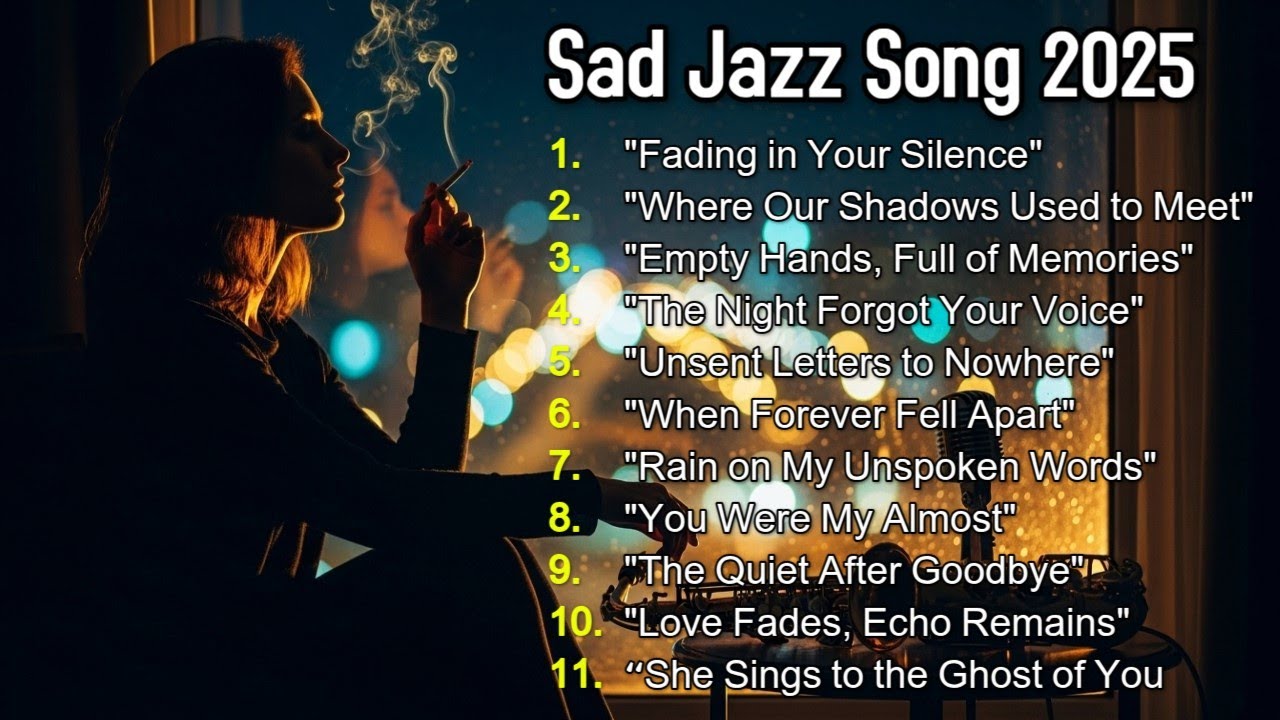 Sad Jazz Song 2025 - Slow Sad jazz music / ballad jazz music,  Sad Jazz Ballad for Broken Hearts