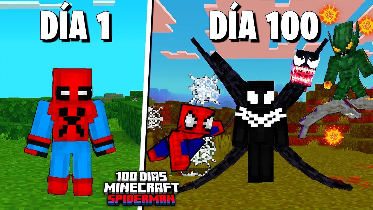 ¿Qué pasa si Tienes PODERES de SPIDER-MAN por 100 Días en Minecraft?
