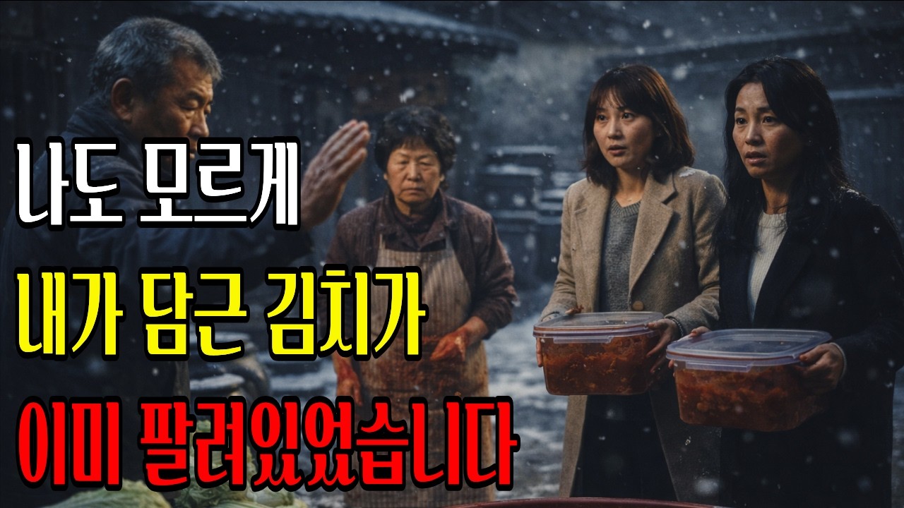 밤낮으로 김장했는데, 김치는 이미 팔리고 있었습니다. | 도와주진 않던 며느리들, 김치부터 챙긴 이유.