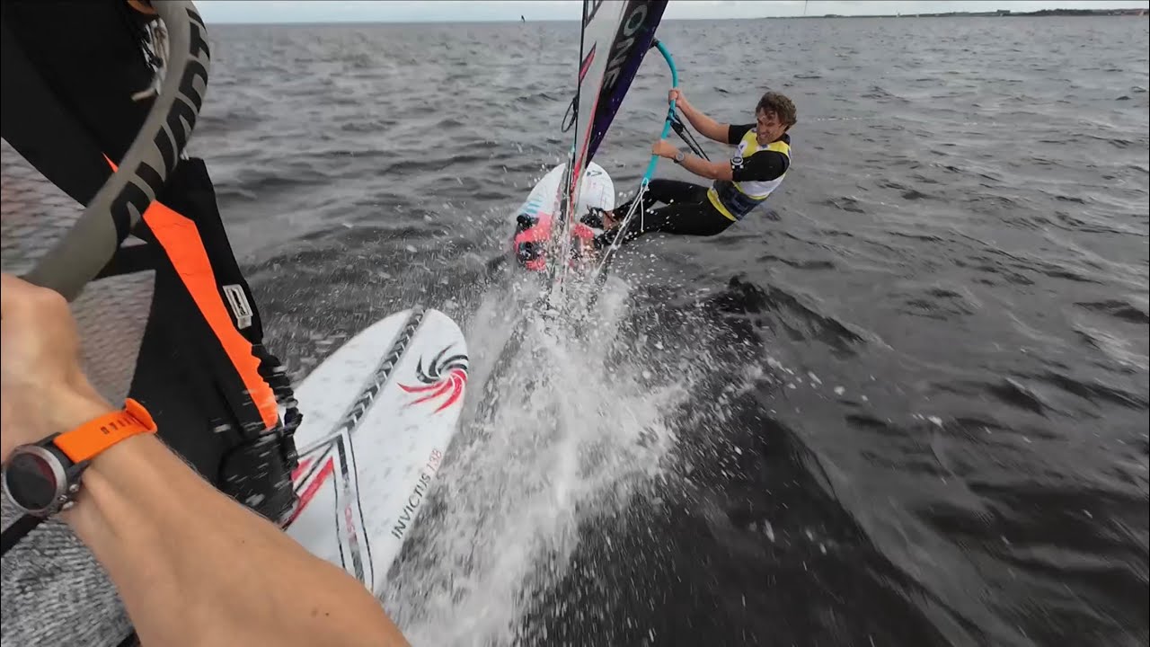 IFCA windsurf worlds day 2: Lining up with the pros. Taty Frans and Jordy Vonk