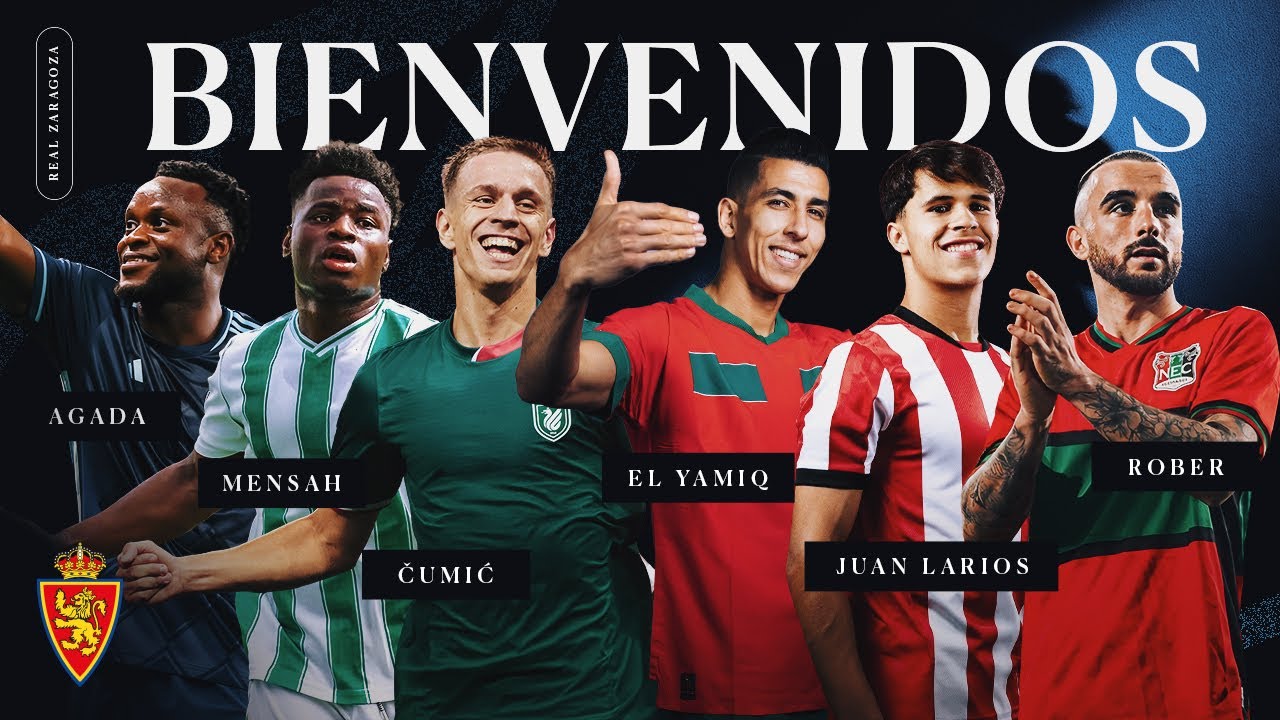 PRESENTACIÓN | Agada, Mensah, Cumic, El Yamiq, Larios y Rober | Real Zaragoza