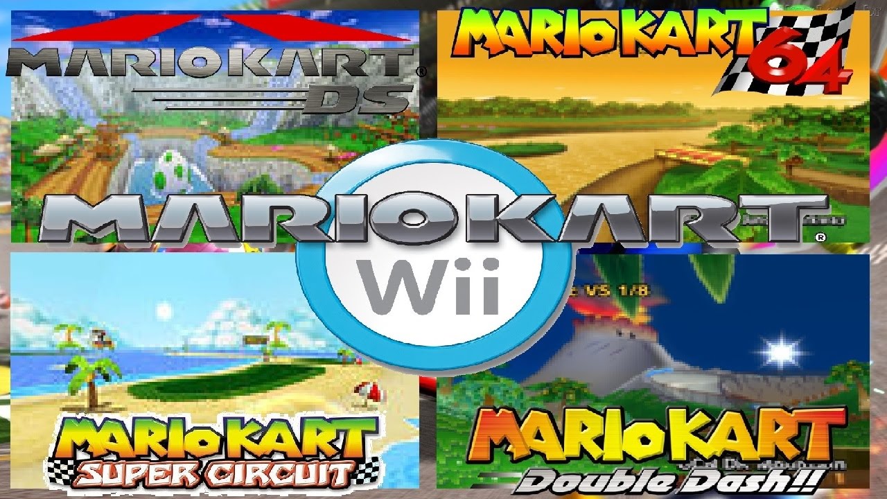 Mario Kart Wii - All 16 retro tracks (Original form)