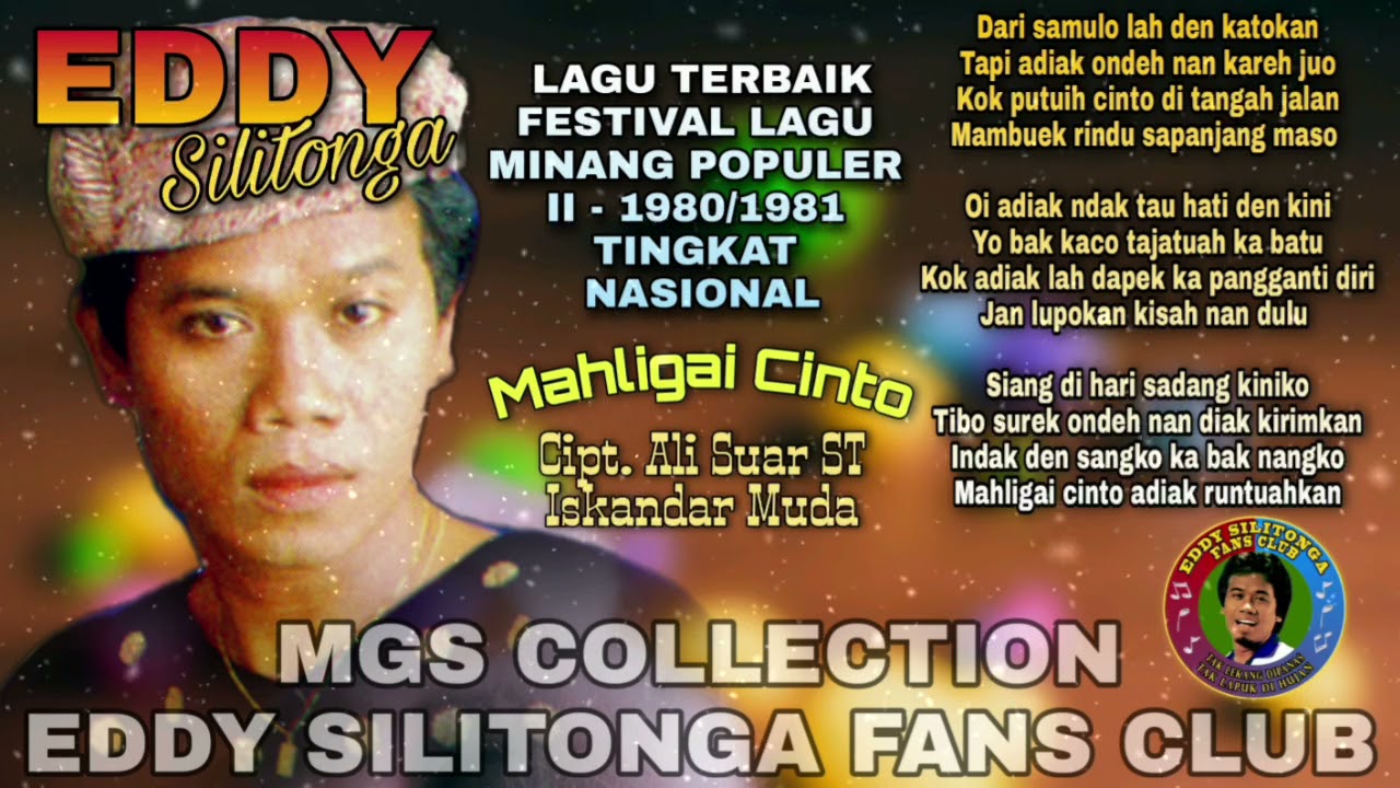 Eddy Silitonga - Mahligai Cinto (LAGU TERBAIK FESTIVAL LAGU MINANG POPULER II TINGKAT NASIONAL)