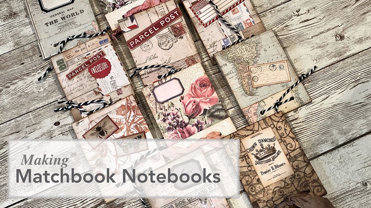 Matchbook Notebooks for gifts, favors, craft shows & more! - A process video