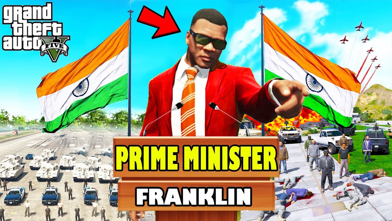 Franklin Become PRIME MINISTER To Defend Los Santos in GTA 5 | SHINCHAN and CHOP