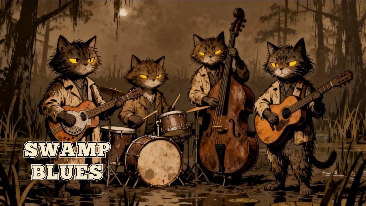 Swamp Night Blues | DEEP Louisiana DELTA Blues Instrumental Loop