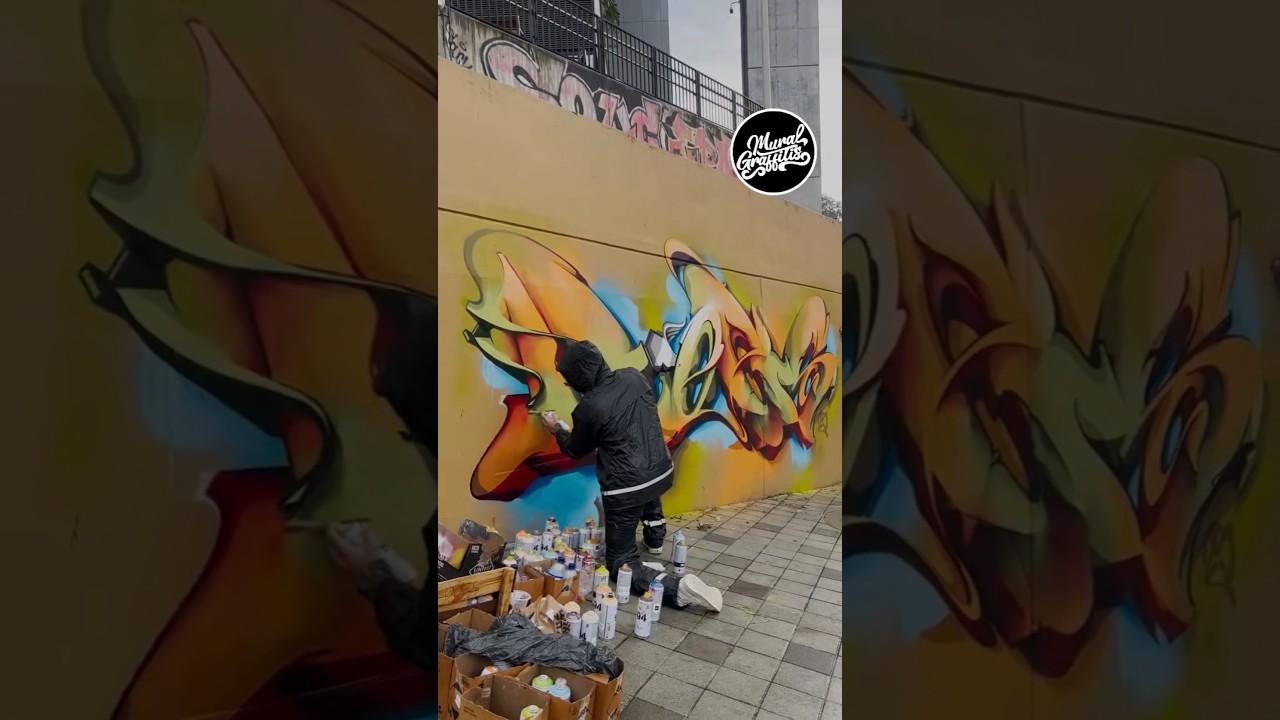 NIESAMOWITY ELEMENT GRAFFITI W 🇨🇴 #graffiti #graffitiart #szorty