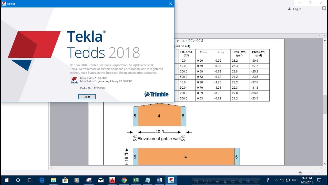 TEKLA TEDDS 2018: WIND LOAD CALCULATION EXAMPLE.