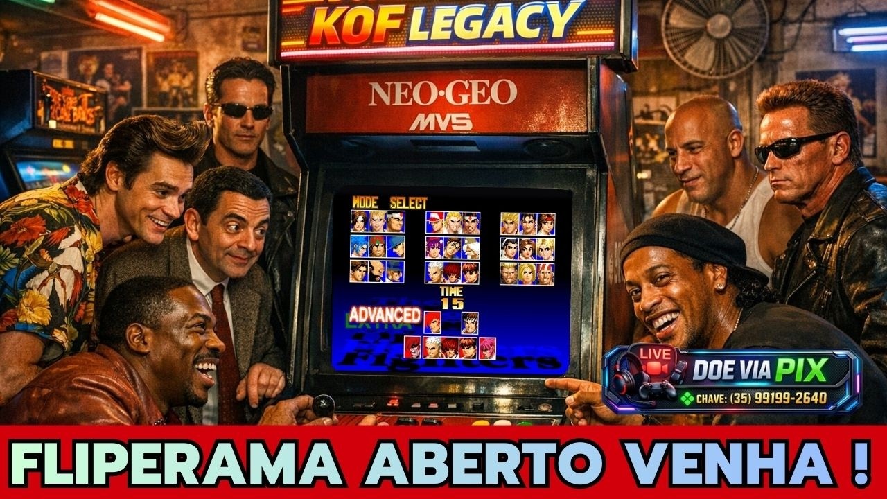 LENDAS DO FLIPERAMA AO VIVO! KOF 97 e clássicos RETRÔ no KOF Legacy #nostalgia #kof2002 #kof97