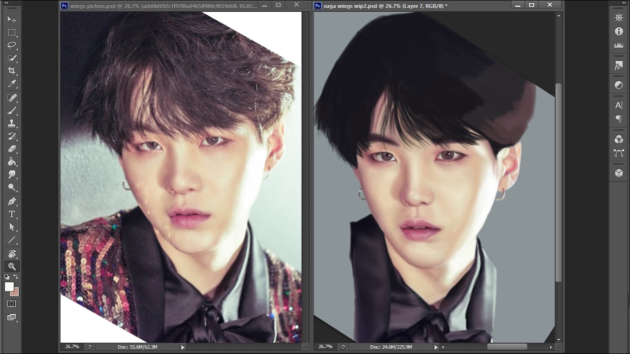 BTS Suga Speedpaint - WINGS CONCEPT PHOTO